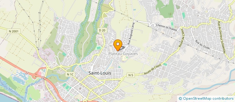 localisation de l'entreprise ASSOCIATION POUR LE DEVELOPPEMENT DURABLE ET L'ENVIRONNEMENT DES GOYAVES à SAINT-LOUIS