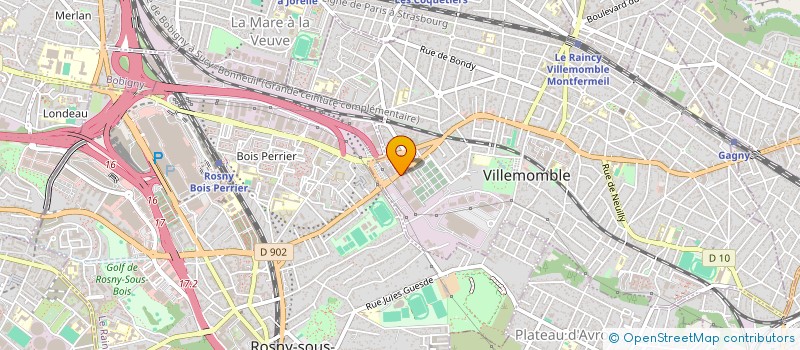 localisation de l'entreprise ASSOCIATION POUR LE DEVELOPPEMENT ECONOMIQUE ENTREPRENARIAL COMMERCIAL ET DE L EMPLOI A VILLEMOMBLE à VILLEMOMBLE