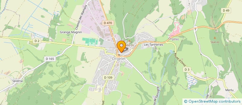 localisation de l'entreprise ASSOCIATION POUR LE DEVELOPPEMENT ET L'ANIMATION DE LA PETITE MONTAGNE à ORGELET