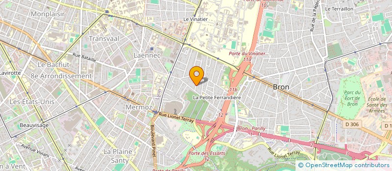 localisation de l'entreprise ASSOCIATION POUR LE DEVELOPPEMENT ET LA PROMOTION DU CYCLISME DE COMPETITION (ADPCC) à BRON