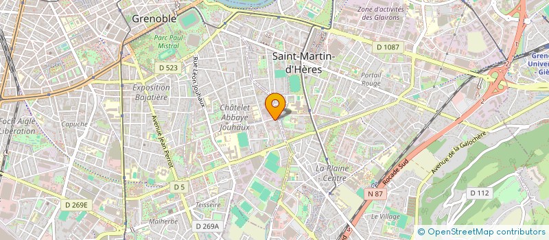 localisation de l'entreprise ASSOCIATION POUR LE DEVELOPPEMENT ET LUTTE CONTRE LA PAUVRETE à GRENOBLE