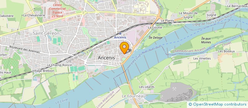 localisation de l'entreprise ASSOCIATION POUR LE DEVELOPPEMENT INDUSTRIEL DE LA REGION D ANCENIS  ANCENIS-SAINT-GEREON