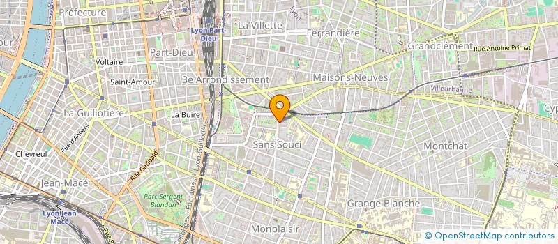 localisation de l'entreprise ASSOCIATION POUR LE DEVELOPPEMENT, LA DIASPORA ET LA DIVERSITE (ASSOCIATION 3D)  LYON