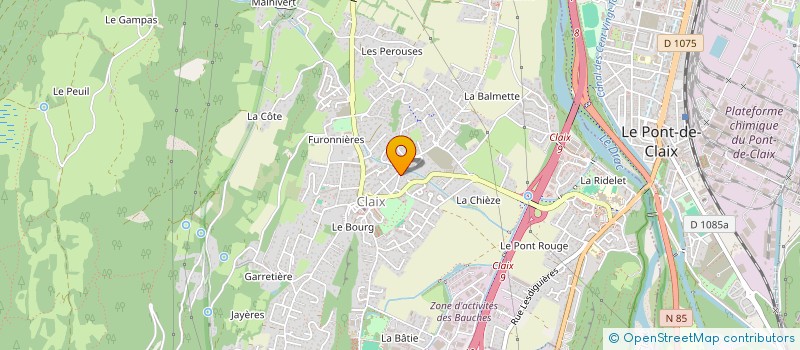 localisation de l'entreprise ASSOCIATION POUR LE DON DE SANG BENEVOLE DE CLAIX  CLAIX