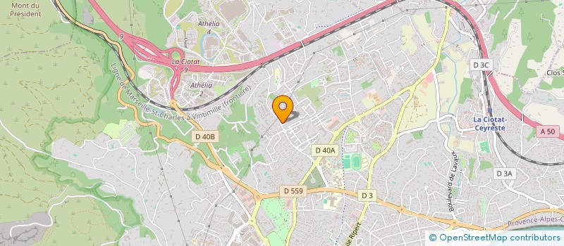 localisation de l'entreprise ASSOCIATION POUR LE DON DE SANG BENEVOLE DE LA CIOTAT (ADSB LA CIOTAT)  LA CIOTAT