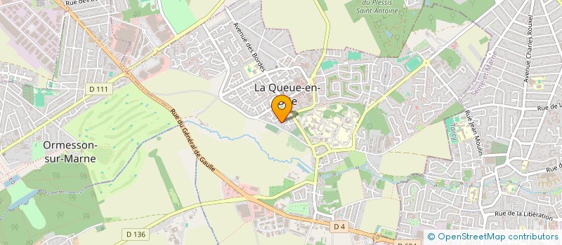 localisation de l'entreprise ASSOCIATION POUR LE DON DE SANG BENEVOLE DE LA QUEUE EN BRIE ET SES ENVIRONS  LA QUEUE-EN-BRIE