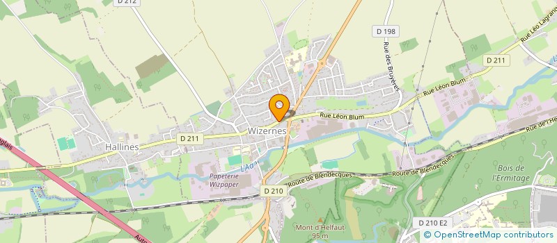 localisation de l'entreprise ASSOCIATION POUR LE DON DE SANG BENEVOLE DE WIZERNES ET ENVIRONS  WIZERNES