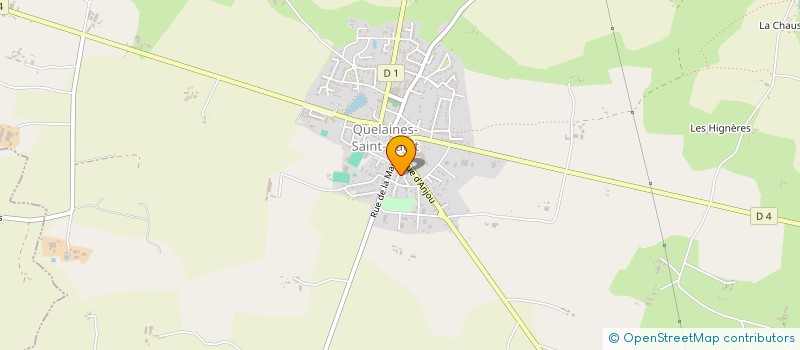 localisation de l'entreprise ASSOCIATION POUR LE DON DE SANG BENEVOLE DU CANTON DE COSSE LE VIVIEN ET DES COMMUNES ENVIRONNANTES à QUELAINES-SAINT-GAULT