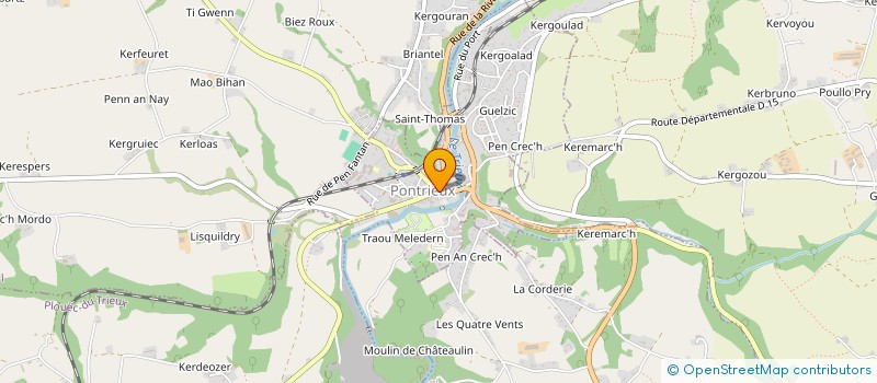 localisation de l'entreprise ASSOCIATION POUR LE DON DE SANG BENEVOLE DU CANTON DE PONTRIEUX  PONTRIEUX