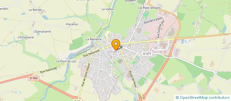 localisation de l'entreprise ASSOCIATION POUR LE DON DE SANG BENEVOLE DU VIHIERSOIS à LYS-HAUT-LAYON