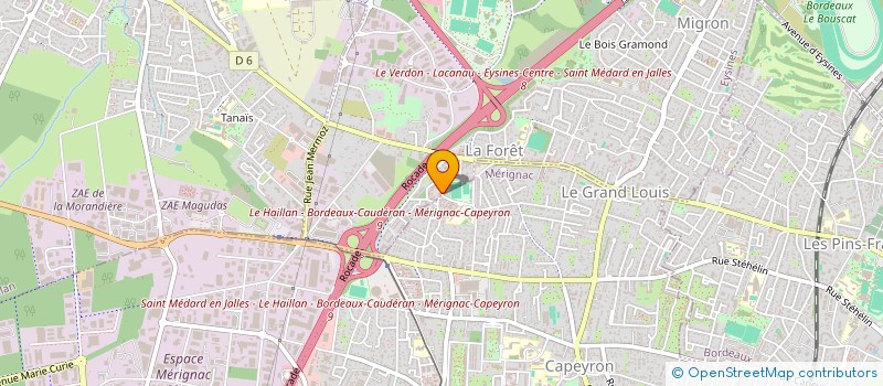 localisation de l'entreprise ASSOCIATION POUR LE DON DE SANG BENEVOLE EYSINES à EYSINES