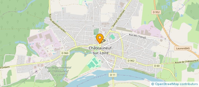 localisation de l'entreprise ASSOCIATION POUR LE DON DU SANG BENEVOLE DE CHATEAUNEUF-SUR-LOIRE, JARGEAU ET DE LA REGION  CHATEAUNEUF-SUR-LOIRE