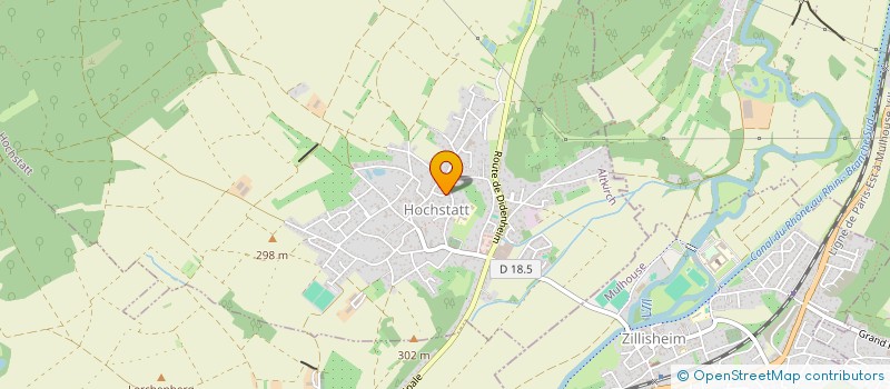 localisation de l'entreprise ASSOCIATION POUR LE DON DU SANG BENEVOLE DE HOCHSTATT  HOCHSTATT