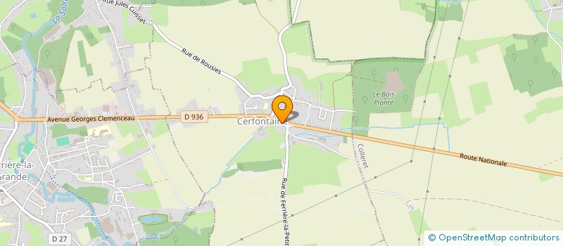 localisation de l'entreprise ASSOCIATION POUR LE DON DU SANG BENEVOLE DE MAUBEUGE ET ENVIRONS à CERFONTAINE