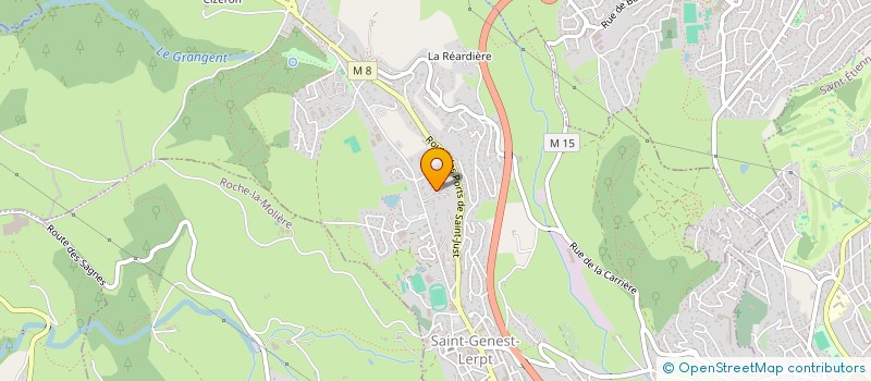 localisation de l'entreprise ASSOCIATION POUR LE DON DU SANG BENEVOLE DE SAINT-GENEST-LERPT  SAINT-GENEST-LERPT