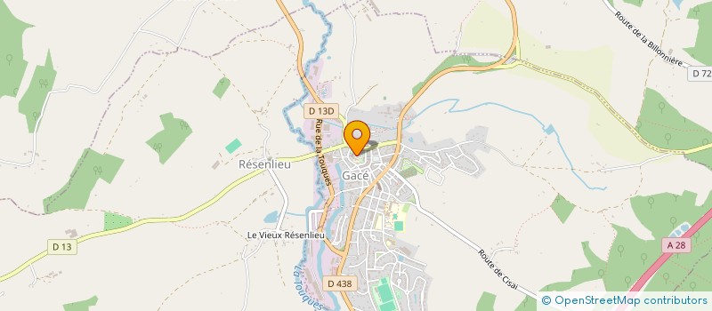 localisation de l'entreprise ASSOCIATION POUR LE DON DU SANG BENEVOLE DU PAYS DE GACE à GACE