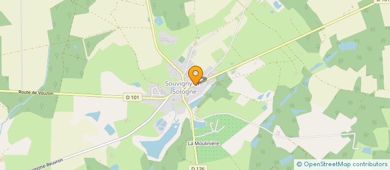localisation de l'entreprise ASSOCIATION POUR LE JUMELAGE ALSACE-SOLOGNE  SOUVIGNY-EN-SOLOGNE