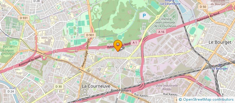 localisation de l'entreprise ASSOCIATION POUR LE LOGEMENT DES JEUNES à LA COURNEUVE
