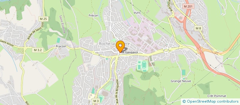 localisation de l'entreprise ASSOCIATION POUR LE MAINTIEN D'UNE AGRICULTURE PAYSANNE - AMAP DE LA COTE  ROCHE-LA-MOLIERE