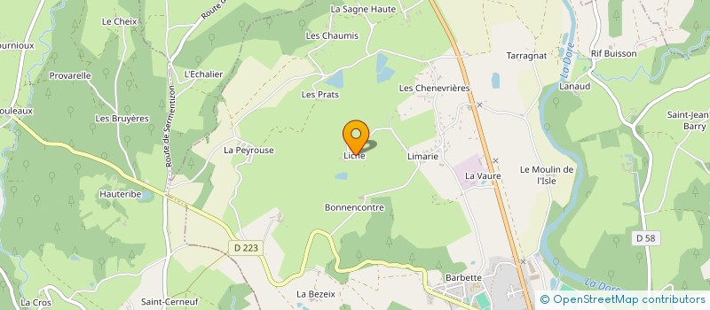 localisation de l'entreprise ASSOCIATION POUR LE MAINTIEN D'UNE AGRICULTURE PAYSANNE AMAP DE LA DORE à COURPIERE