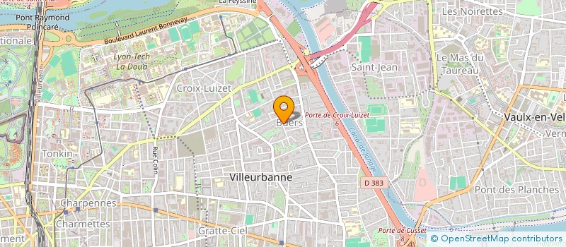 localisation de l'entreprise ASSOCIATION POUR LE MAINTIEN D'UNE AGRICULTURE PAYSANNE DE CROIX-LUIZET (AMAP DE CROIX-LUIZET)  VILLEURBANNE