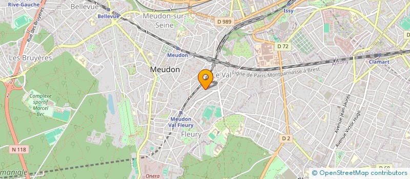 localisation de l'entreprise ASSOCIATION POUR LE MAINTIEN D'UNE AGRICULTURE PAYSANNE DU VAL FLEURY à MEUDON