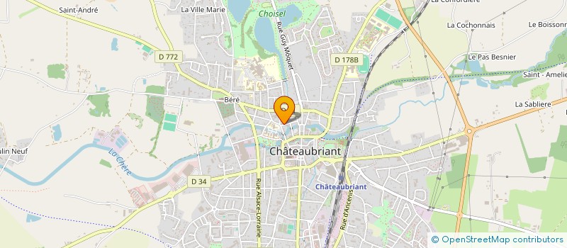 localisation de l'entreprise ASSOCIATION POUR LE MAINTIEN D'UNE AGRICULTURE PAYSANNE LE PANIER DE LA MEE  CHATEAUBRIANT