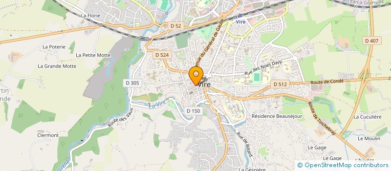 localisation de l'entreprise ASSOCIATION POUR LE MAINTIEN D'UNE AGRICULTURE PAYSANNE VIROISE  VIRE-NORMANDIE