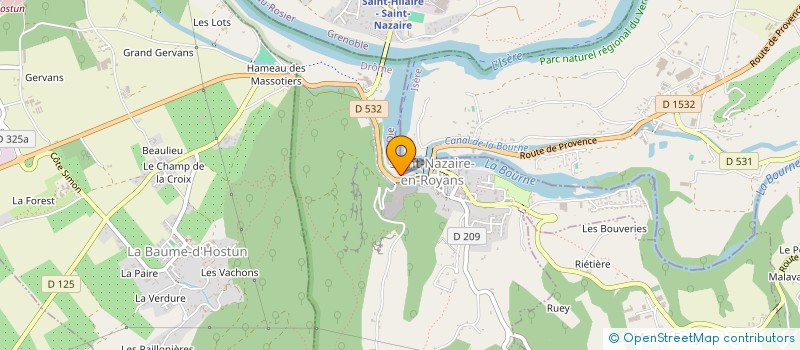 localisation de l'entreprise ASSOCIATION POUR LE MAINTIEN DE L'ARTISANAT DE PROXIMITE  SAINT-NAZAIRE-EN-ROYANS