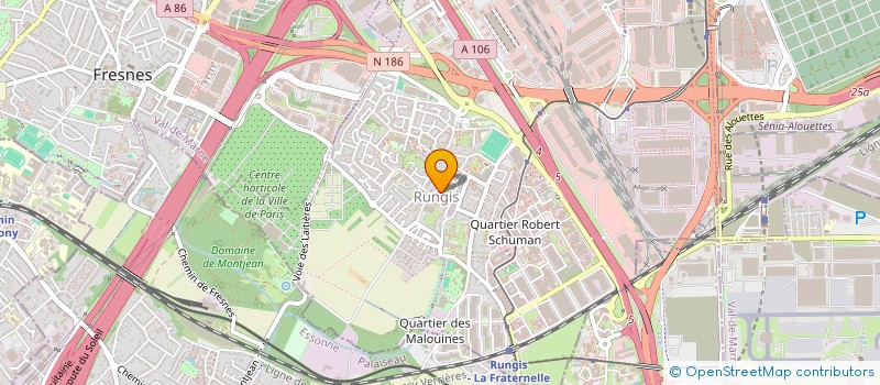 localisation de l'entreprise ASSOCIATION POUR  LE MAINTIEN ET LE DEVELOPPEMENT DE L'ORLYVAL à RUNGIS