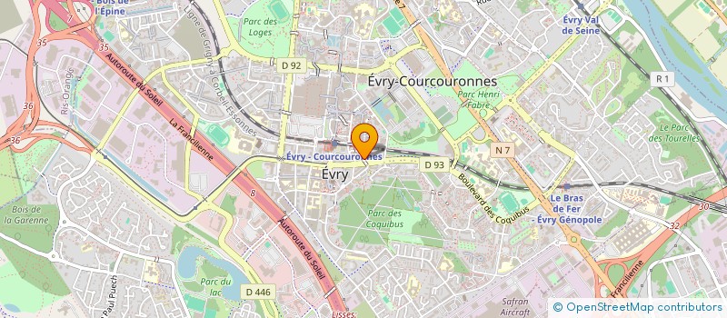 localisation de l'entreprise ASSOCIATION POUR LE METISSAGE INTERCULTURELLE ET SOCIALE  EVRY-COURCOURONNES