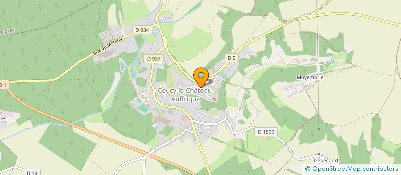 localisation de l'entreprise ASSOCIATION POUR LE PATRIMOINE DE LA FORET DE SAINT-GOBAIN ET COUCY-BASSE  QUINCY-BASSE