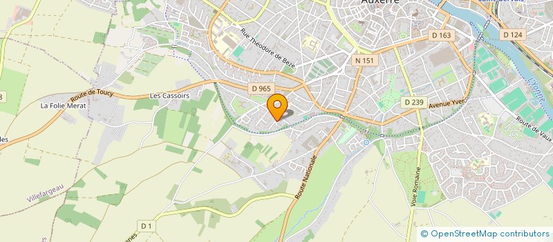 localisation de l'entreprise ASSOCIATION POUR LE RAYONNEMENT DE LA PREPARATION MILITAIRE MARINE D'AUXERRE QUARTIER-MAITRE CLAUDE CHAT  AUXERRE