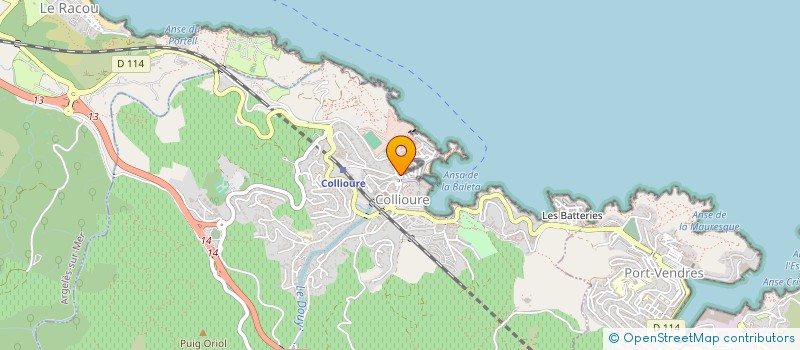 localisation de l'entreprise ASSOCIATION POUR LE RAYONNEMENT DES ARTS DE LA CULTURE ET DE L'HISTOIRE à COLLIOURE