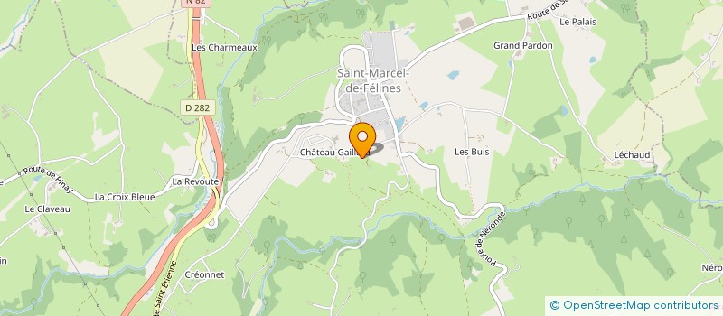 localisation de l'entreprise ASSOCIATION POUR LE RAYONNEMENT DU CHATEAU DE SAINT MARCEL DE FELINES  SAINT-MARCEL-DE-FELINES