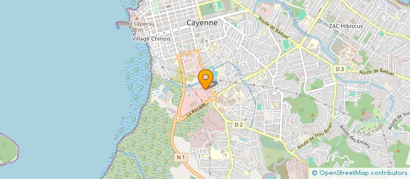 localisation de l'entreprise ASSOCIATION POUR LE RECYCLAGE DES DECHETS DE L'AUTOMOBILE EN GUYANE  CAYENNE