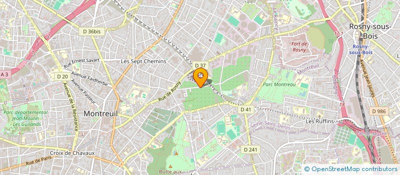 localisation de l'entreprise ASSOCIATION POUR LE RENOUVEAU DES MURS ET FLEURS DU QUARTIER SAINT-ANTOINE à MONTREUIL