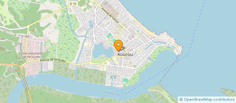 localisation de l'entreprise ASSOCIATION POUR LE RENOUVELLEMENT URBAIN DE KOUROU  KOUROU