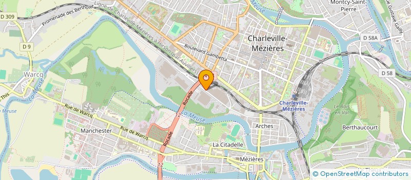 localisation de l'entreprise ASSOCIATION POUR LE RESPECT DE L' ENVIRONNEMENT ET L' AIDE A LA MOBILITE  CHARLEVILLE-MEZIERES