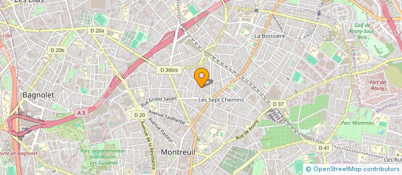 localisation de l'entreprise ASSOCIATION POUR LE RESPECT DE L INTEGRITE DU PATRIMOINE ARTISTIQUE à MONTREUIL