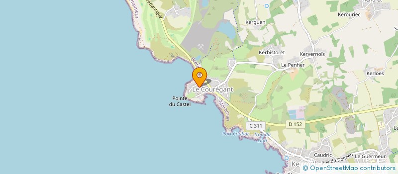 localisation de l'entreprise ASSOCIATION POUR LE VIVRE ENSEMBLE AU COUREGANT  PLOEMEUR