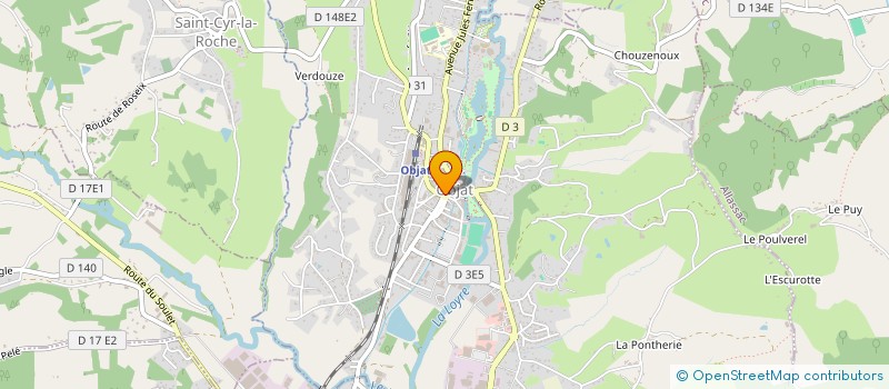 localisation de l'entreprise ASSOCIATION POUR LES ECOLIERS DE VOUTEZAC APEV  VOUTEZAC