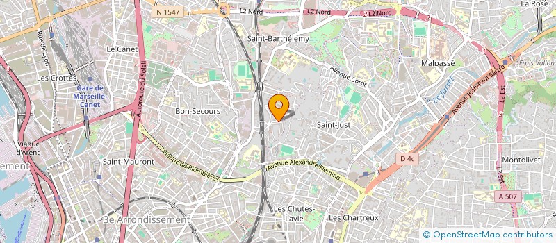 localisation de l'entreprise ASSOCIATION POUR LES FOYERS ET ATELIERS DES HANDICAPES à MARSEILLE