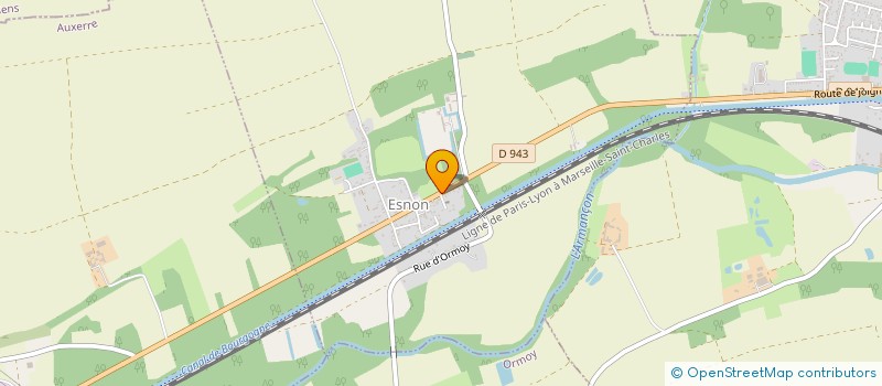 localisation de l'entreprise ASSOCIATION POUR LES JEUNES D'ESNON  ESNON