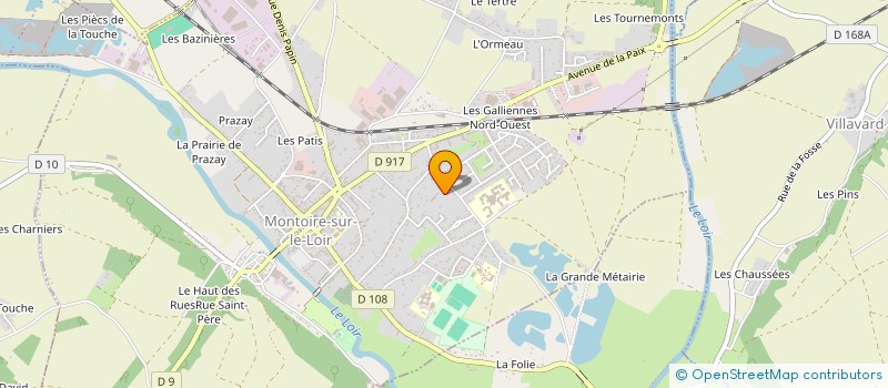 localisation de l'entreprise ASSOCIATION POUR LES JEUNES EN DIFFICULTE SCOLAIRE à MONTOIRE-SUR-LE-LOIR