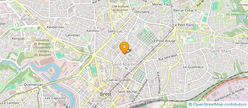 localisation de l'entreprise ASSOCIATION POUR LES MAISONS D'ACCEUIL ADAPTE EN FINISTERE à BREST