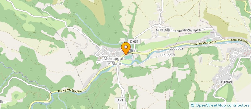 localisation de l'entreprise ASSOCIATION POUR LES MUSIQUES D'AUJOURD'HUI  MONTAIGUT-LE-BLANC