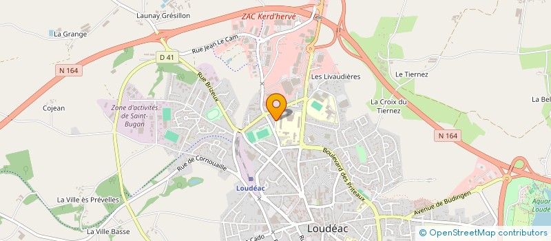 localisation de l'entreprise ASSOCIATION POUR LES PROJETS EDUCATIFS DU LYCEE FULGENCE BIENVENUE APEFUB à LOUDEAC