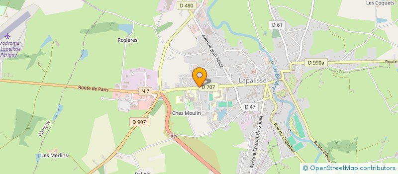 localisation de l'entreprise ASSOCIATION POUR LES RESIDENTS DE L EHPAD DE LAPALISSE  LAPALISSE