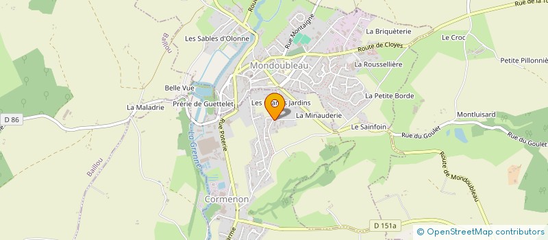 localisation de l'entreprise ASSOCIATION POUR PERSONNES HANDICAPEES DU PERCHE  CORMENON